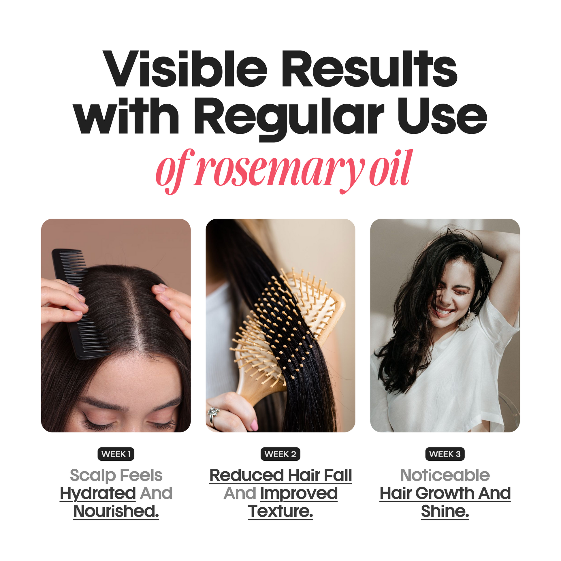 Result of using rosemary hair oil