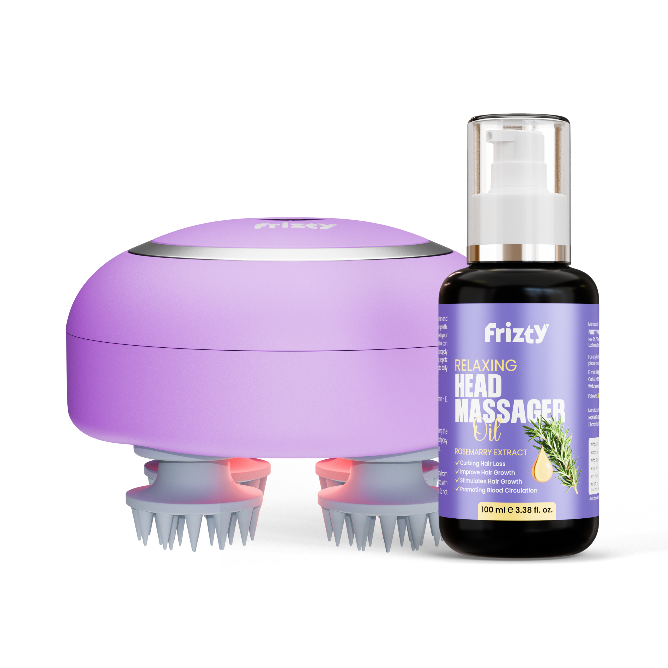 Ultimate Relaxation Combo: Head Massager & Rosemary Oil