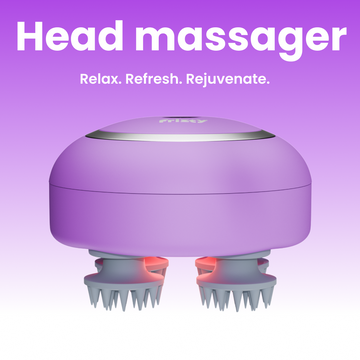 Electric Scalp Massage | Hair Massager for Hair Growth | Head Massager | Red light for hair | 96 Silicon Kneading Points Detachable Head, Stress Relief (Lavender)