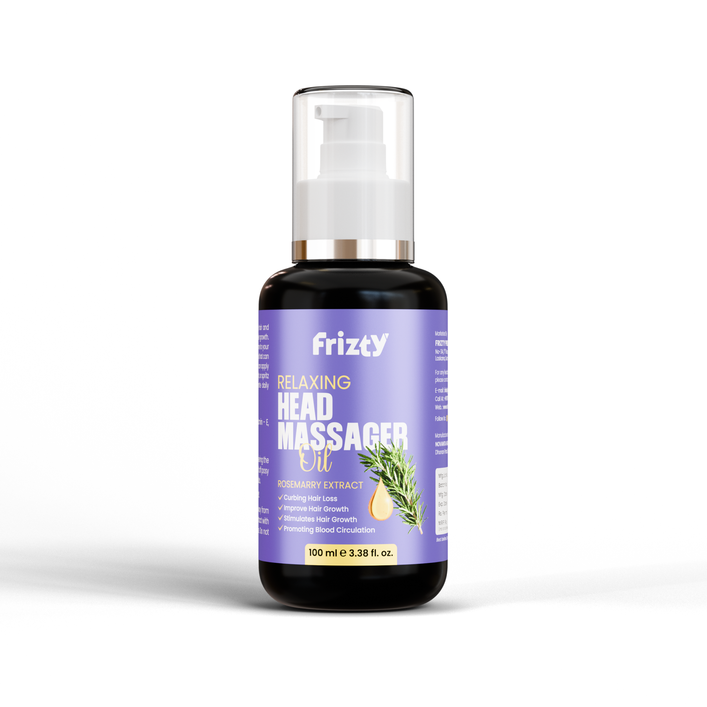 Frizty Rosemarry Essential Hair Oil | Hair Growth Oil | Hairfall Control | Women and Men