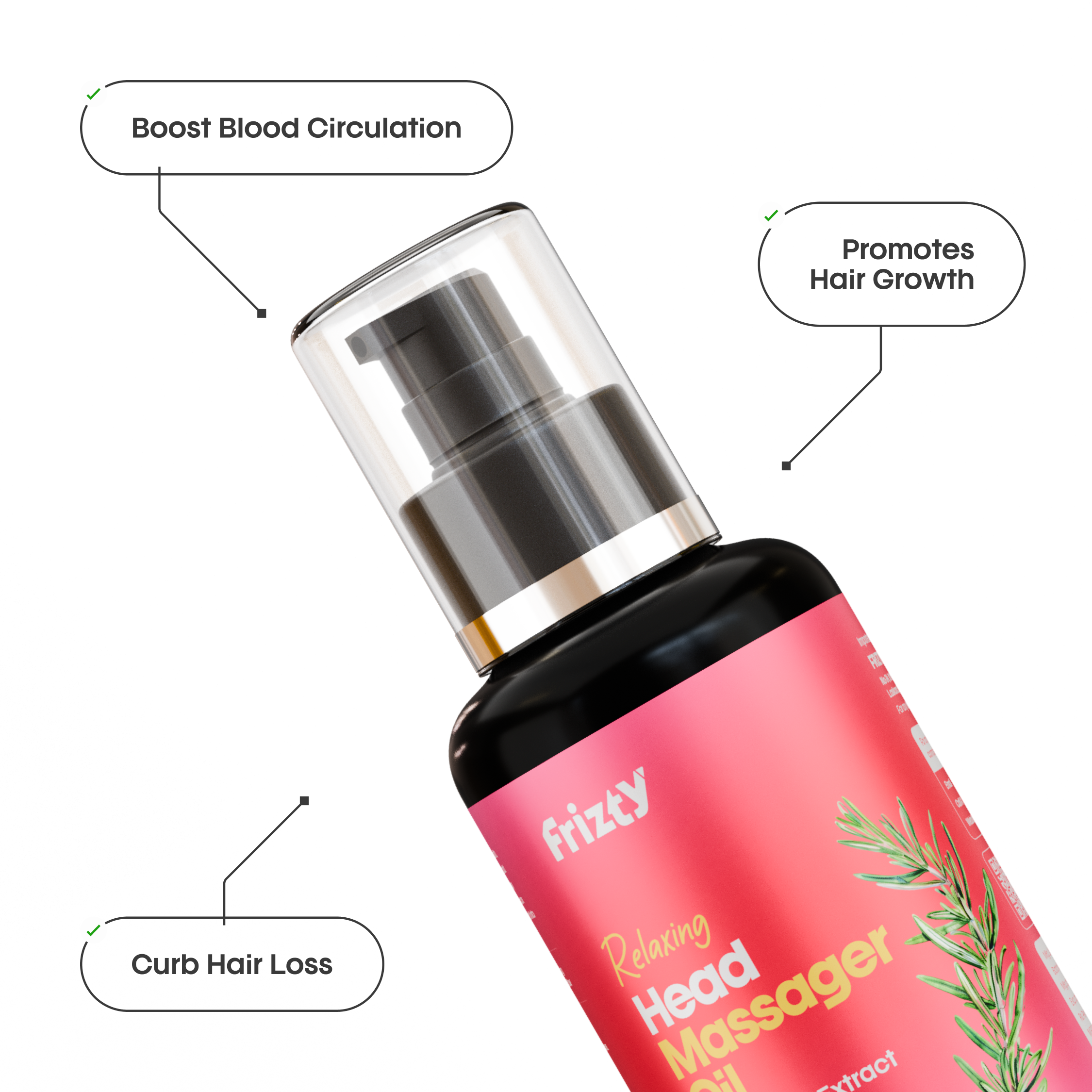 Frizty Rosemarry Essential Hair Oil | Hair Growth Oil | Hairfall Control | Women and Men