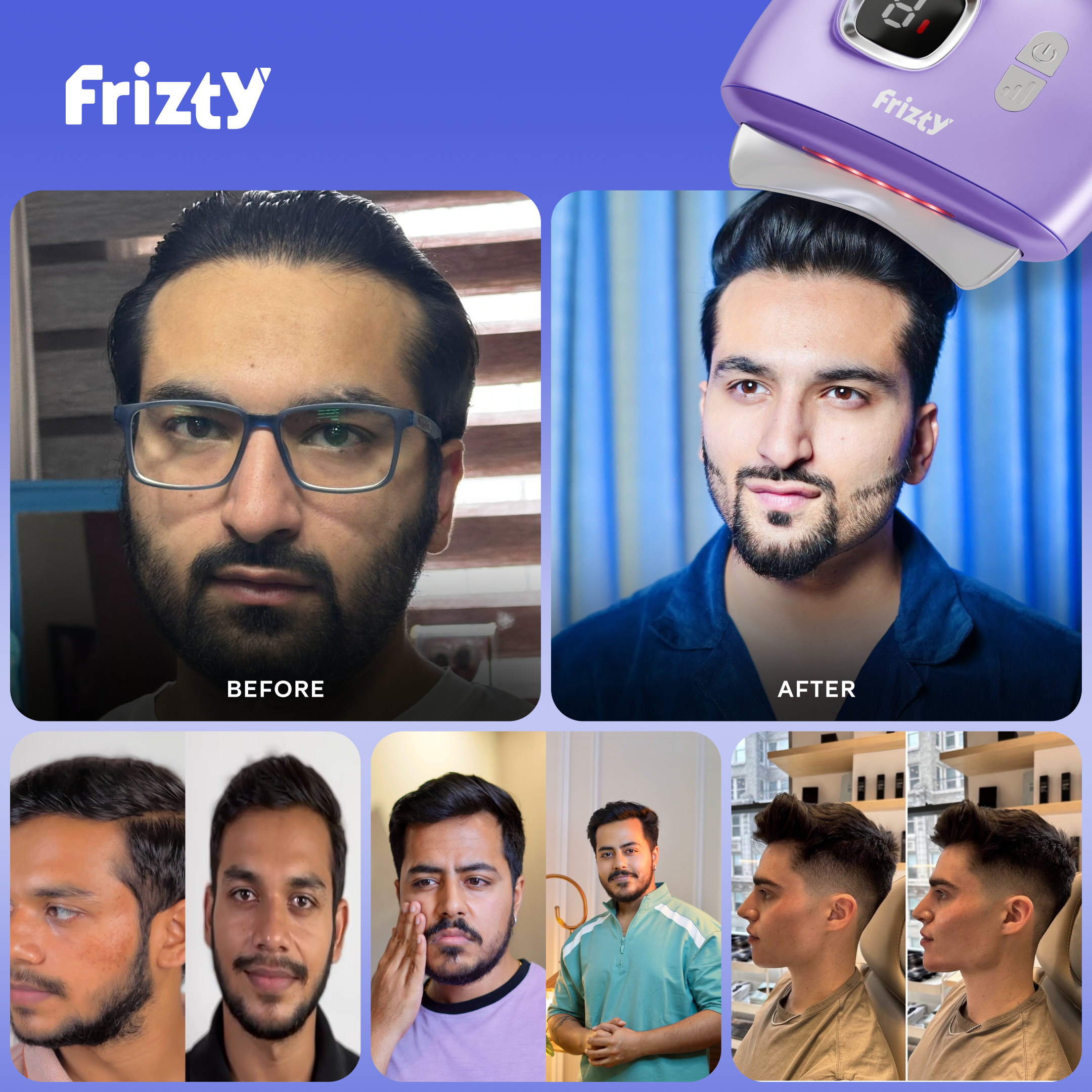 Frizty Electric Gua sha Massager with 9 Modes | For Men