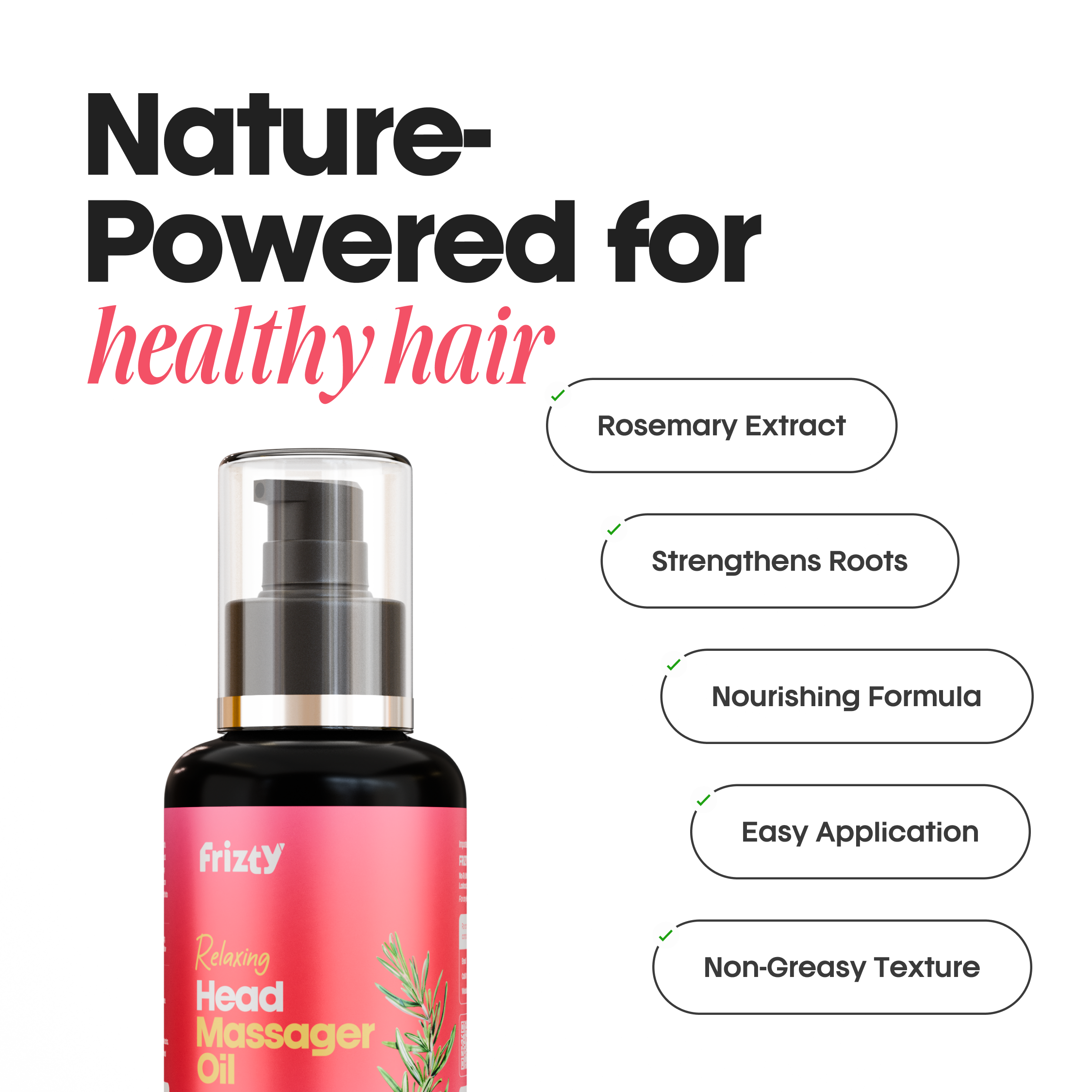 Frizty Rosemarry Essential Hair Oil | Hair Growth Oil | Hairfall Control | Women and Men
