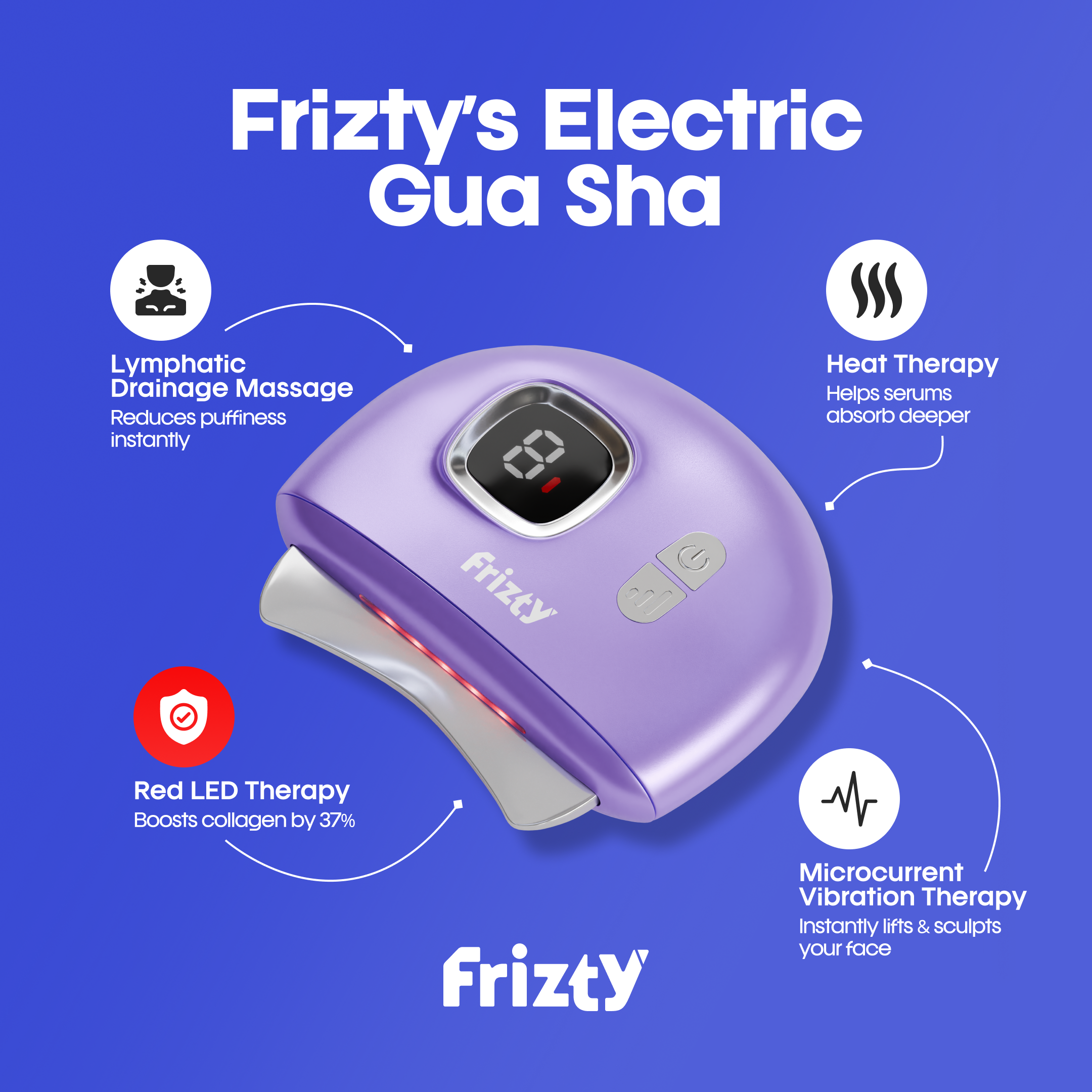 Electric Scalp Massage | Hair Massager for Hair Growth | Head Massager | Red light for hair | 96 Silicon Kneading Points Detachable Head, Stress Relief (Lavender)