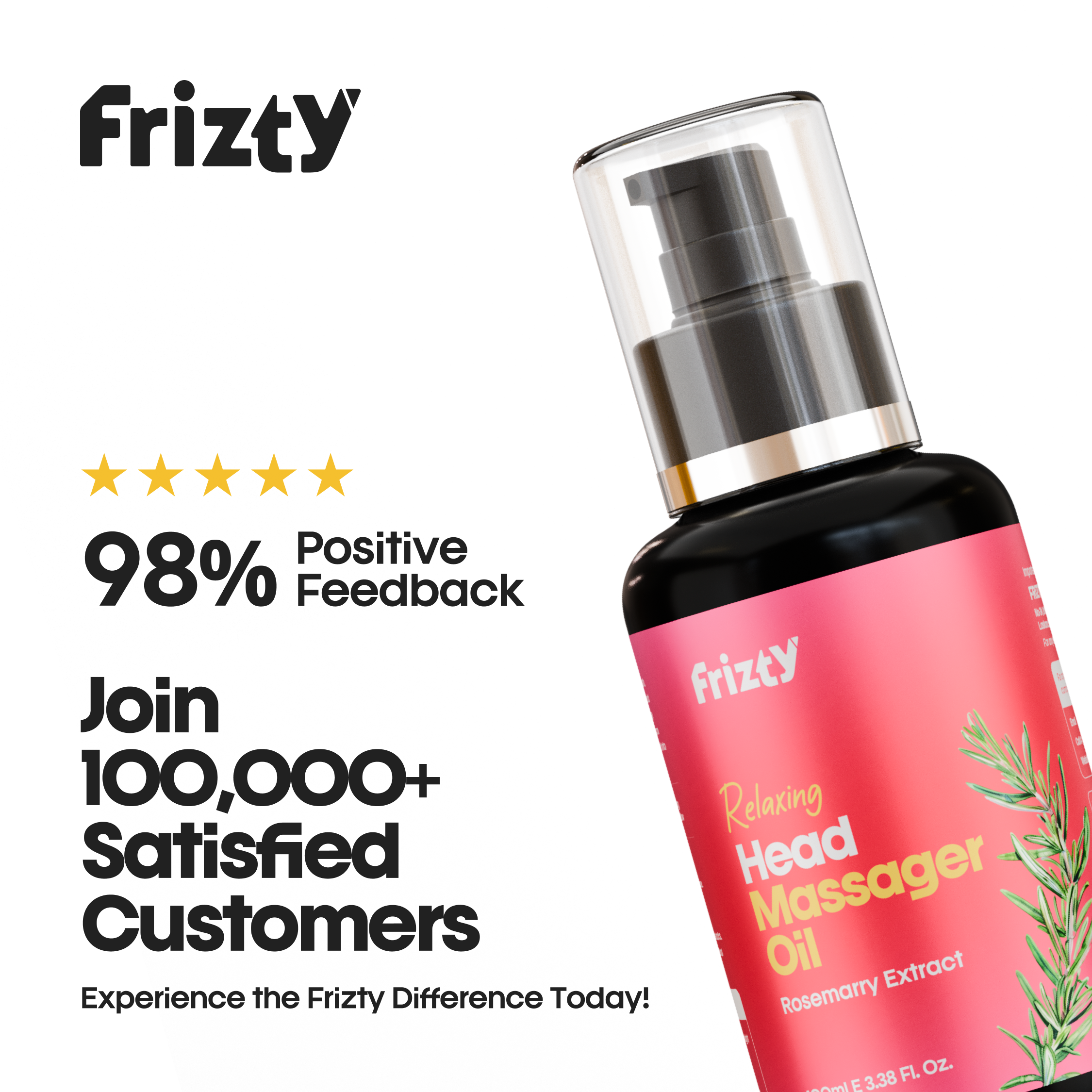 Frizty Rosemarry Essential Hair Oil | Hair Growth Oil | Hairfall Control | Women and Men