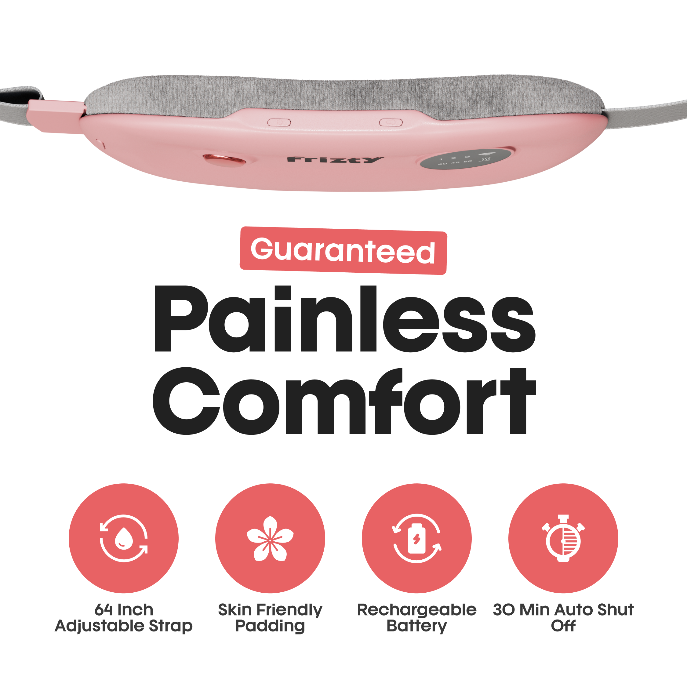 Period Cramp Relief Massager & Heating Pad for Period Cramps Portable