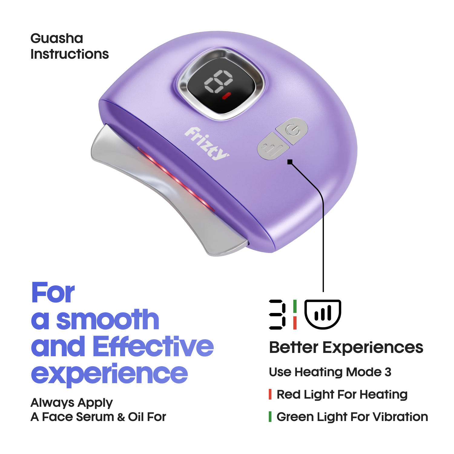 Frizty Electric Gua sha Massager with 9 Modes | For Men
