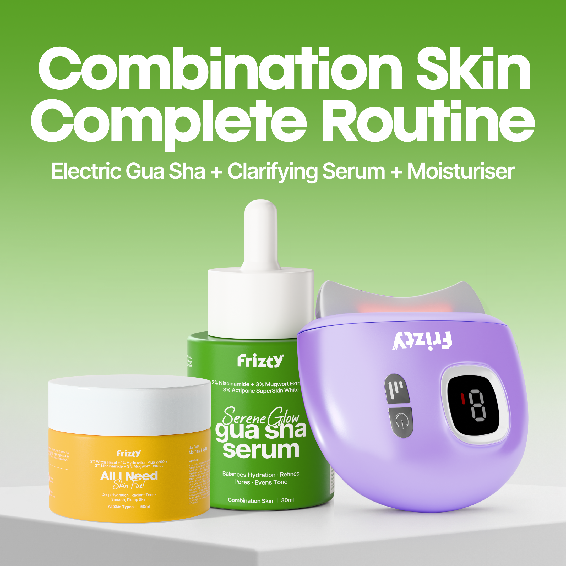 Electric Gua Sha Massager + SereneGlow Gua Sha Serum